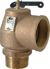 Conbraco - 1-1/2" Inlet, 2" Outlet, ASME Low Pressure Steam Heating Relief Valve - 15 Max psi, Bronze, 1,900 Lb per Hour - Exact Industrial Supply