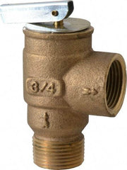 Conbraco - 3/4" Inlet, 3/4" Outlet, ASME Low Pressure Steam Heating Relief Valve - 10 Max psi, Bronze, 407 Lb per Hour - Exact Industrial Supply