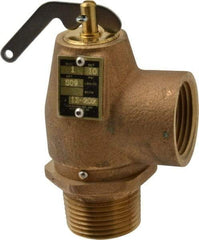 Conbraco - 1" Inlet, 1" Outlet, ASME Low Pressure Steam Heating Relief Valve - 10 Max psi, Bronze, 643 Lb per Hour - Exact Industrial Supply