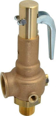 Conbraco - 1" Inlet, 1-1/4" Outlet, High Pressure Safety Relief Valve - 150 Max psi, Bronze, 2,581 Lb per Hour - Exact Industrial Supply