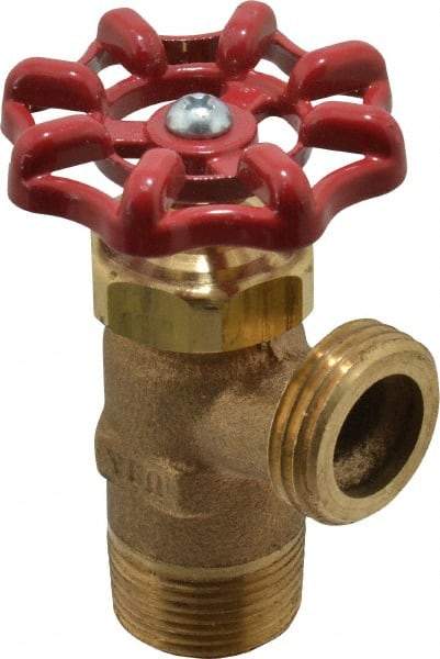 Conbraco - 3/4" Pipe, Bronze, MNPT x GHT End Connection, Boiler Drain Valve - 15/16" Long Shank, Handwheel Handle - Exact Industrial Supply