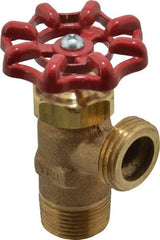 Conbraco - 3/4" Pipe, Bronze, MNPT x GHT End Connection, Boiler Drain Valve - 15/16" Long Shank, Handwheel Handle - Exact Industrial Supply
