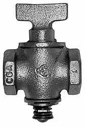 Conbraco - 3/8" Pipe, Tee Head Wrench Operated Gas Cock - Bronze - Exact Industrial Supply