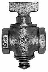 Conbraco - 3/8" Pipe, Tee Head Wrench Operated Gas Cock - Bronze - Exact Industrial Supply