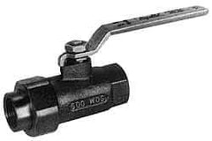 Apollo - 2" Pipe, Bronze Single Union Ends Ball Valve - Inline - One Way Flow, FNPT x FNPT Ends, Lever Handle, 600 WOG, 150 WSP - Exact Industrial Supply