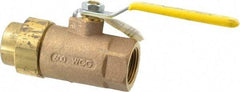 Apollo - 1" Pipe, Bronze Single Union Ends Ball Valve - Inline - One Way Flow, FNPT x FNPT Ends, Lever Handle, 600 WOG, 150 WSP - Exact Industrial Supply