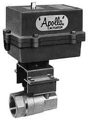 Apollo - 1" Pipe, 2,000 psi WOG Rating Carbon Steel Electric Actuated Ball Valve - Standard Port, 150 psi WSP Rating, Threaded (NPT) End Connection - Exact Industrial Supply
