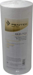 Pentair - 4-1/2" OD, 75/25µ, Polypropylene Dual Gradient Cartridge Filter - 9-3/4" Long, Reduces Sediments - Exact Industrial Supply