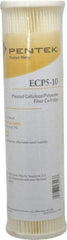 Pentair - 2-5/8" OD, 5µ, Cellulose Polyester Pleated Cartridge Filter - 9-3/4" Long, Reduces Sediments - Exact Industrial Supply