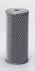 Pentair - 4-1/2" OD, 10µ, Carbon Impregnated Non-Cellulose Pleated Cartridge Filter - 20" Long, Reduces Tastes, Odors & Sediments - Exact Industrial Supply