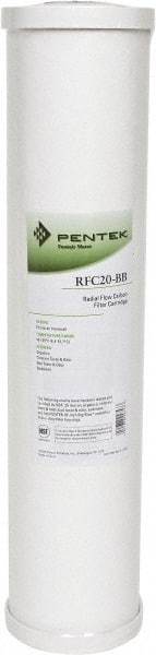 Pentair - 4-1/2" OD, 25µ, Granular Activated Carbon Radial Flow Cartridge Filter - 20" Long, Reduces Tastes, Odors & Sediments - Exact Industrial Supply