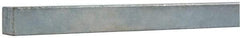 Made in USA - 12" Long x 3/8" High x 3/8" Wide, Zinc-Plated Key Stock - Low Carbon Steel - Exact Industrial Supply