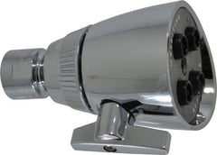 Speakman - 2.5 GPM, 2-1/4 Face Diameter, Shower Head with Brass Ball Joint - 32 Sprayers, Brass and Lexan - Exact Industrial Supply