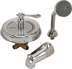 Speakman - Concealed, One Handle, Brass, Valve, Shower Head and Tub Faucet - Lever Handle, Steel Handle - Exact Industrial Supply