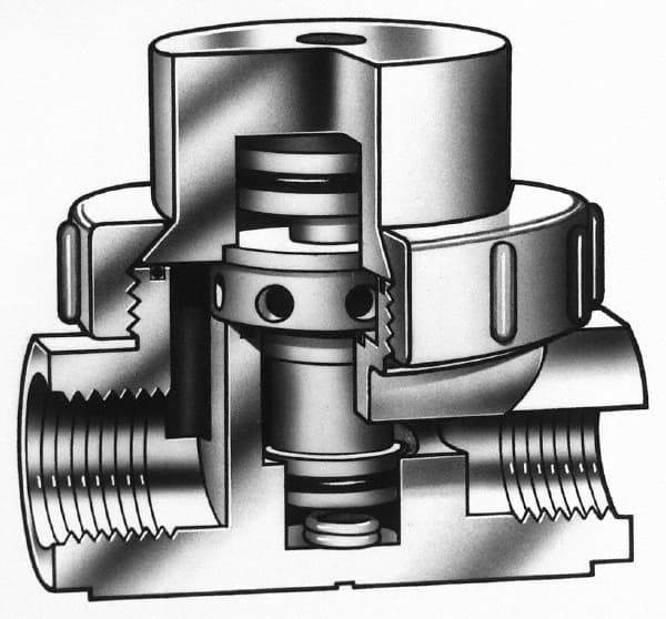 Simtech - 1-1/2" MPT Air Operated Valve - 125 Max psi, PVC/EPDM Material - Exact Industrial Supply