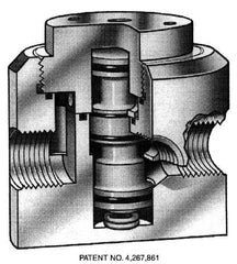 Simtech - 3/4" NPTF Diverator Air Valve - 150 Max psi, PVC/EPDM Material - Exact Industrial Supply