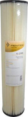 Pentair - 4-1/2" OD, 20µ, Resin Cellulose Pleated Cartridge Filter - 20" Long, Reduces Sediments - Exact Industrial Supply