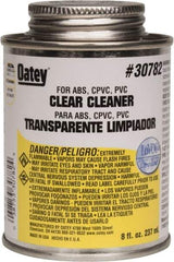 Oatey - 8 oz All-Purpose Cleaner - Clear, Use with ABS, PVC & CPVC For All Diameters - Exact Industrial Supply