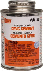 Oatey - 4 oz Medium Bodied Cement - Orange, Use with CPVC & CTS up to 6" Diam - Exact Industrial Supply