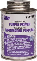 Oatey - 4 oz All Purpose Primer/Cleaner - Purple, Use with PVC & CPVC - Exact Industrial Supply