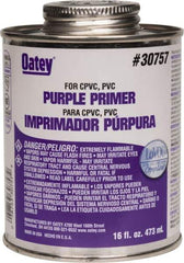Oatey - 16 oz All Purpose Primer/Cleaner - Purple, Use with PVC & CPVC - Exact Industrial Supply