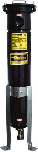 Parker - 2 Inch, Stainless Steel, Bag Filter Housing - FNPT End Connection, 80 GPM Max Flow - Exact Industrial Supply