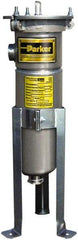 Parker - 2 Inch, Stainless Steel, Bag Filter Housing - FNPT End Connection, 160 GPM Max Flow - Exact Industrial Supply