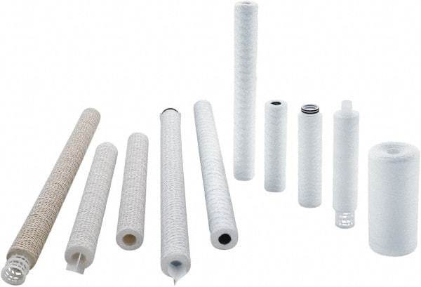 Parker - 2-1/2" OD, 50µ, Acetate Cotton String-Wound Cartridge Filter - 10" Long - Exact Industrial Supply