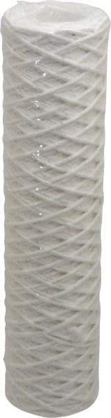 Parker - 2-1/2" OD, 1µ, Acetate Cotton String-Wound Cartridge Filter - 10" Long - Exact Industrial Supply