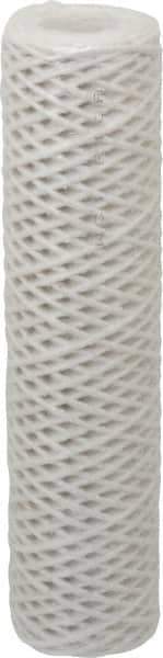 Parker - 2-1/2" OD, 50µ, Acetate Cotton String-Wound Cartridge Filter - 10" Long - Exact Industrial Supply