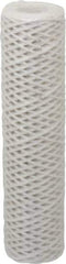 Parker - 2-1/2" OD, 50µ, Acetate Cotton String-Wound Cartridge Filter - 10" Long - Exact Industrial Supply