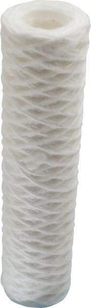 Parker - 2-1/2" OD, 1µ, Polypropylene Cotton String-Wound Cartridge Filter - 10" Long - Exact Industrial Supply