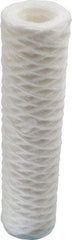 Parker - 2-1/2" OD, 1µ, Polypropylene Cotton String-Wound Cartridge Filter - 10" Long - Exact Industrial Supply