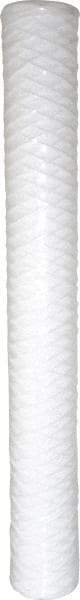Parker - 2-1/2" OD, 1µ, Polypropylene Cotton String-Wound Cartridge Filter - 20" Long - Exact Industrial Supply