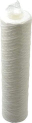 Parker - 2-1/2" OD, 5µ, Polypropylene Cotton String-Wound Cartridge Filter - 10" Long - Exact Industrial Supply