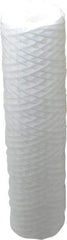 Parker - 2-1/2" OD, 50µ, Polypropylene Cotton String-Wound Cartridge Filter - 10" Long - Exact Industrial Supply