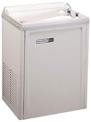 Halsey Taylor - 7.6 GPH Cooling Capacity Compact Flush Wall Mounted Water Cooler & Fountain - Vinyl Cabinet, 370 Watts, 4.0 Full Load Amperage, 0.16 hp - Exact Industrial Supply