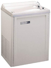 Halsey Taylor - 13.5 GPH Cooling Capacity Compact Flush Wall Mounted Water Cooler & Fountain - Vinyl Cabinet, 690 Watts, 7.5 Full Load Amperage, 0.2 hp - Exact Industrial Supply