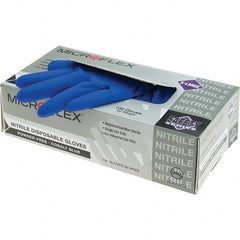 Disposable Gloves: Nitrile 9-1/2″ Length, Fully Textured, FDA Approved
