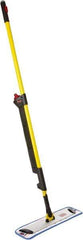 Rubbermaid - Yellow Single Sided Mop Pad and Frame Kit - 18 Inch Long x 4.88 Inch Wide Microfiber Head, 20 to 72 Inch Long Handle - Exact Industrial Supply