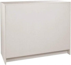 ECONOCO - 3 Shelf, Closed Shelving Wrap Counter - 20 Inch Wide x 20 Inch Deep x 38 Inch High, White - Exact Industrial Supply