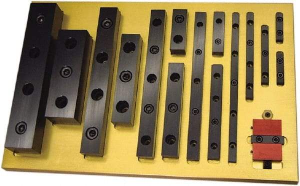 Mitee-Bite - 10" Long x 1.98" Wide x 1.48" High, 4 Hole Locating & Positioning Rails - 1/2-13, Low Carbon Steel - Exact Industrial Supply