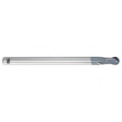 .6mm Dia. - 40mm OAL - Carbide - Ball End HP End Mill-2 FL - Exact Industrial Supply