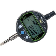 Mitutoyo - 0 to 1/2" Range, 0.00005, 0.0001 & 0.0005" Graduation, Electronic Drop Inidicator - Lug Back, 0.0001" Accuracy, LCD Display, Inch & Metric - Exact Industrial Supply