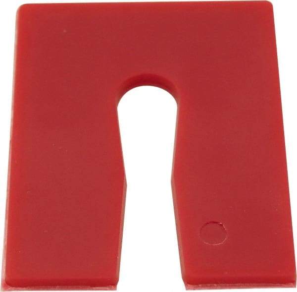 Precision Brand - 504 Piece, 1/8" Thick x 3" Wide x 4" Long Polystyrene Slotted Shim - Red, ±10% Tolerance - Exact Industrial Supply