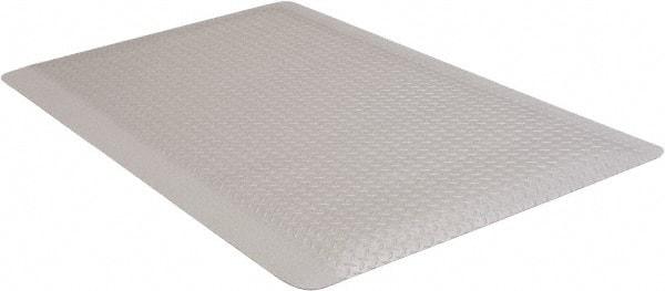 PRO-SAFE - 7' Long x 4' Wide, Dry Environment, Anti-Fatigue Matting - Gray, Vinyl with Vinyl Sponge Base, Beveled on 4 Sides - Exact Industrial Supply