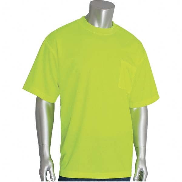 PIP - Size XL Hi-Vis Yellow High Visibility Short Sleeve T-Shirt - Exact Industrial Supply