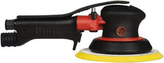 Chicago Pneumatic - 12,000 OPM, 16 CFM Air Consumption, 90 psi Air Pressure, Palm Air Orbital Sander - Round Pad, Hook & Loop Backing, 1/4" Inlet - Exact Industrial Supply