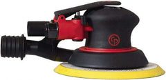 Chicago Pneumatic - 12,000 OPM, 16 CFM Air Consumption, 90 psi Air Pressure, Palm Air Orbital Sander - Round Pad, Hook & Loop Backing, 1/4" Inlet - Exact Industrial Supply