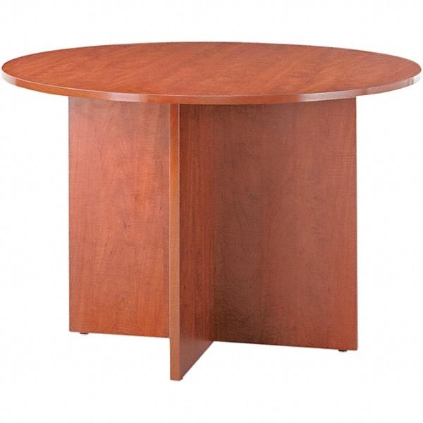ALERA - 29-1/2" High Stationary Conference Table - 1" Thick, Medium Cherry, Wood Grain Laminate - Exact Industrial Supply